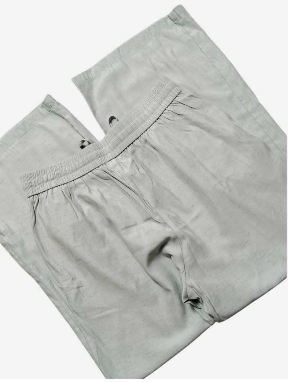 HALARA High Waisted Drawstring Wide Leg Baggy Linen-Feel Pants Women's Large - Picture 7 of 9